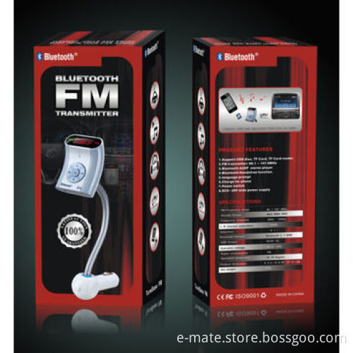 A2DP Car Bluetooth FM Radio Transmitter with Charging Function